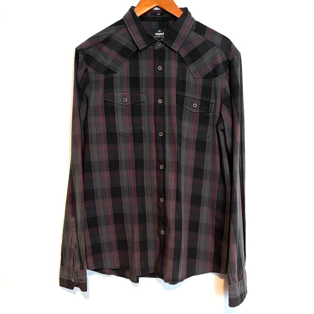 Mavi Men's Shirt Plaid Casual Long Sleeve